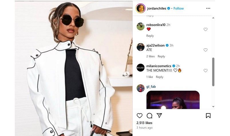Screenshot of Jordan Chiles' Instagram post | Source: IG/@jordanchiles
